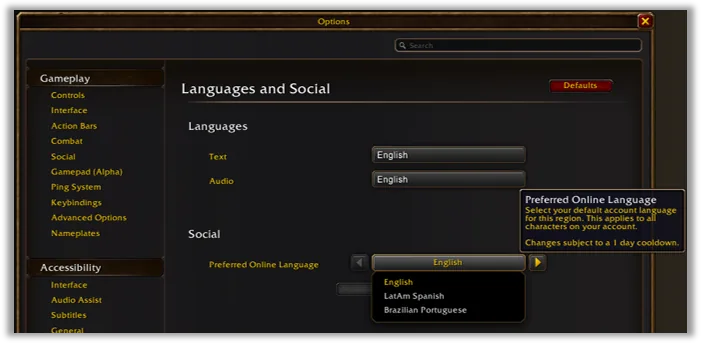 Image from Blizzard's post: Choose Your Ruleset in World of Warcraft: Forever