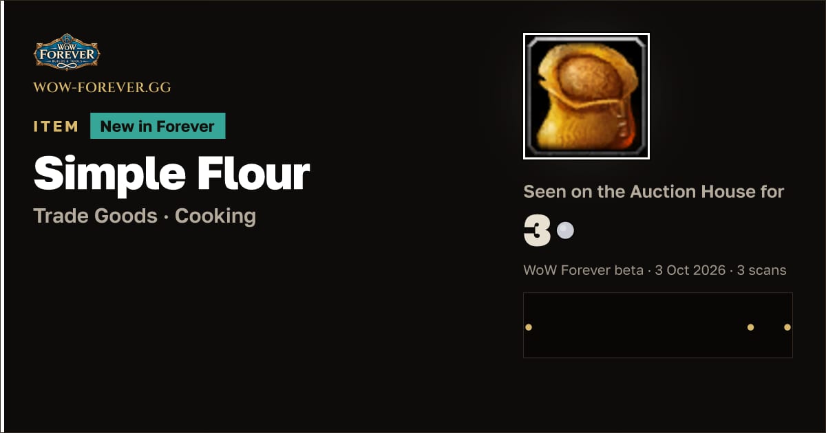 The preview card for Simple Flour