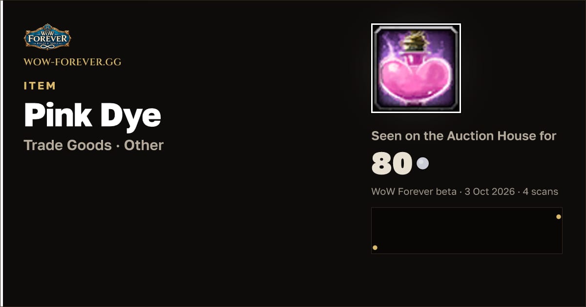The preview card for Pink Dye