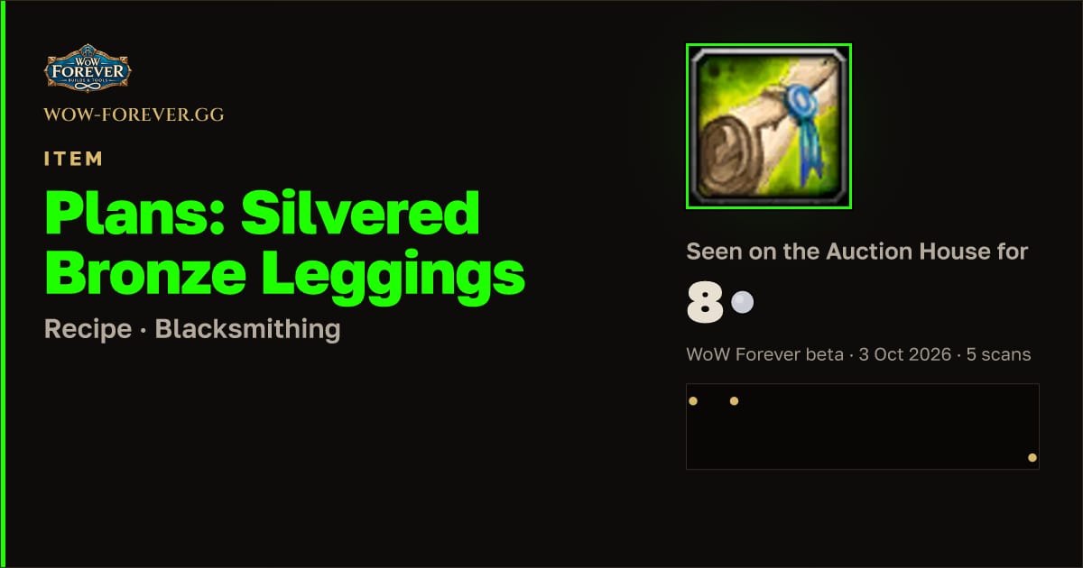 The preview card for Plans: Silvered Bronze Leggings