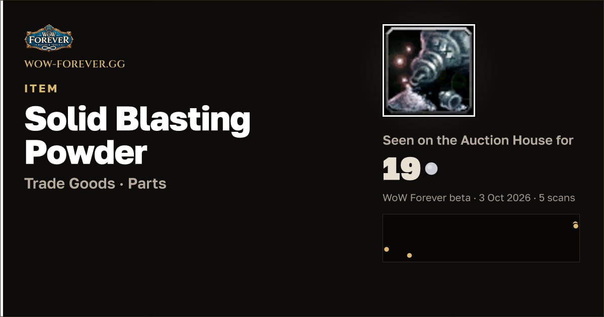The preview card for Solid Blasting Powder