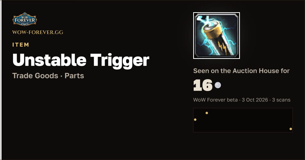 The preview card for Unstable Trigger