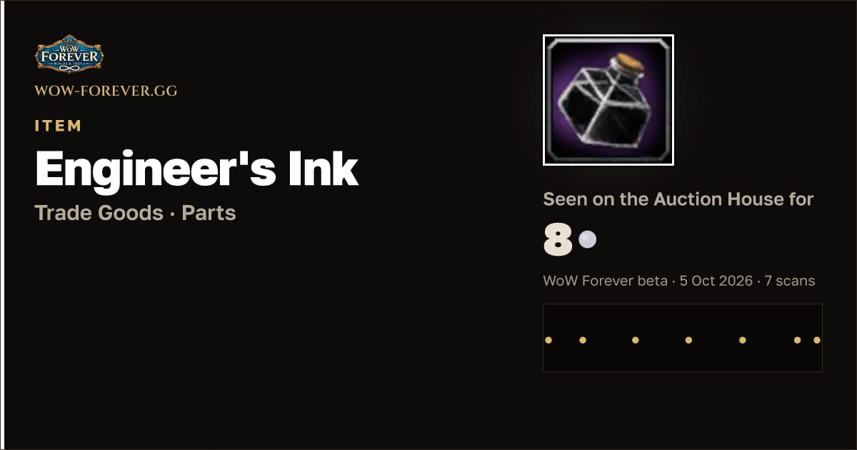 The preview card for Engineer's Ink