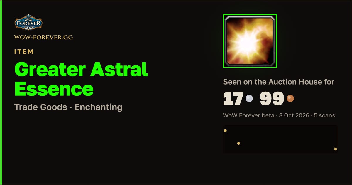 The preview card for Greater Astral Essence