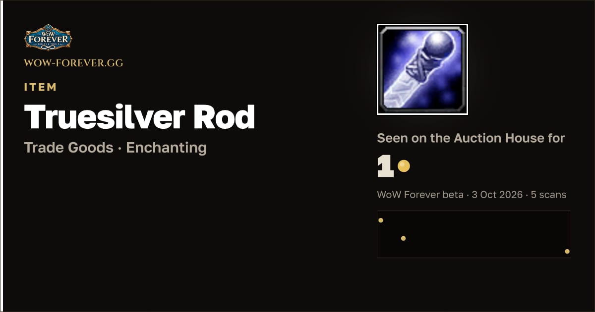 The preview card for Truesilver Rod