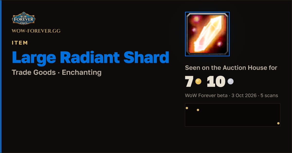 The preview card for Large Radiant Shard