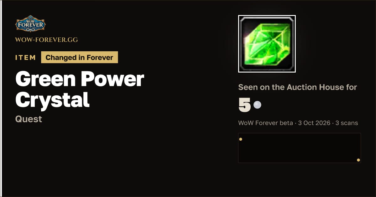 The preview card for Green Power Crystal