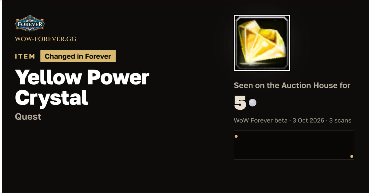 The preview card for Yellow Power Crystal