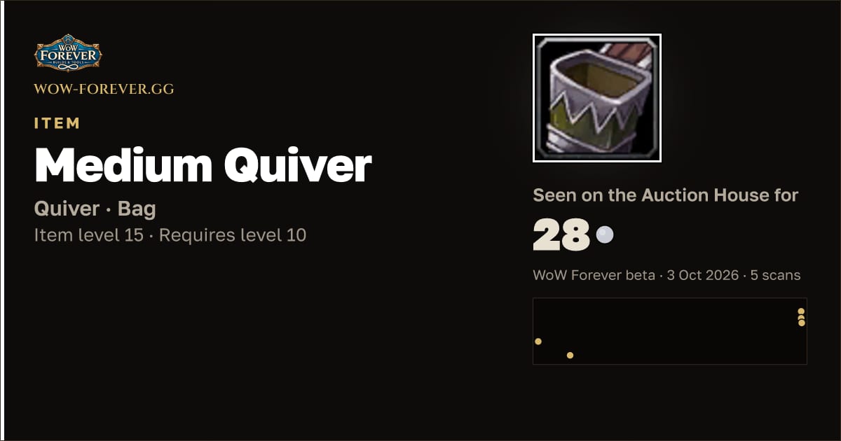 The preview card for Medium Quiver