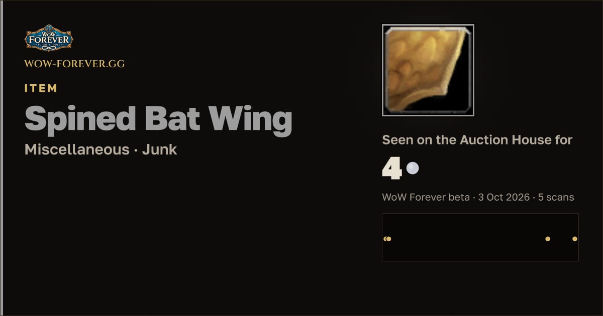 The preview card for Spined Bat Wing