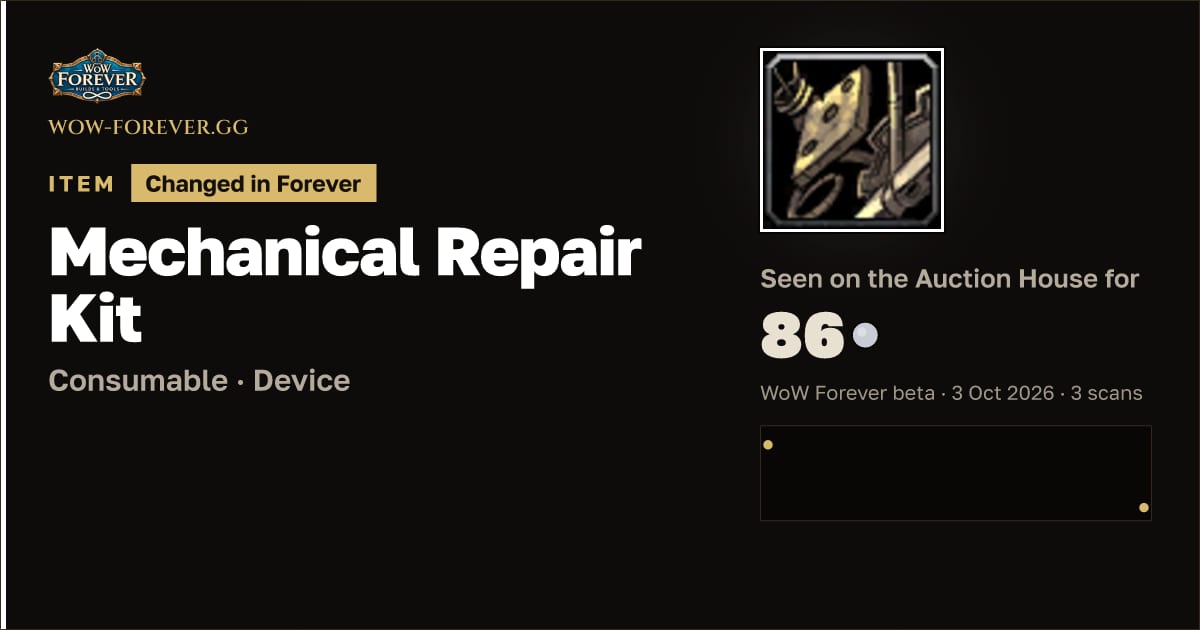 The preview card for Mechanical Repair Kit