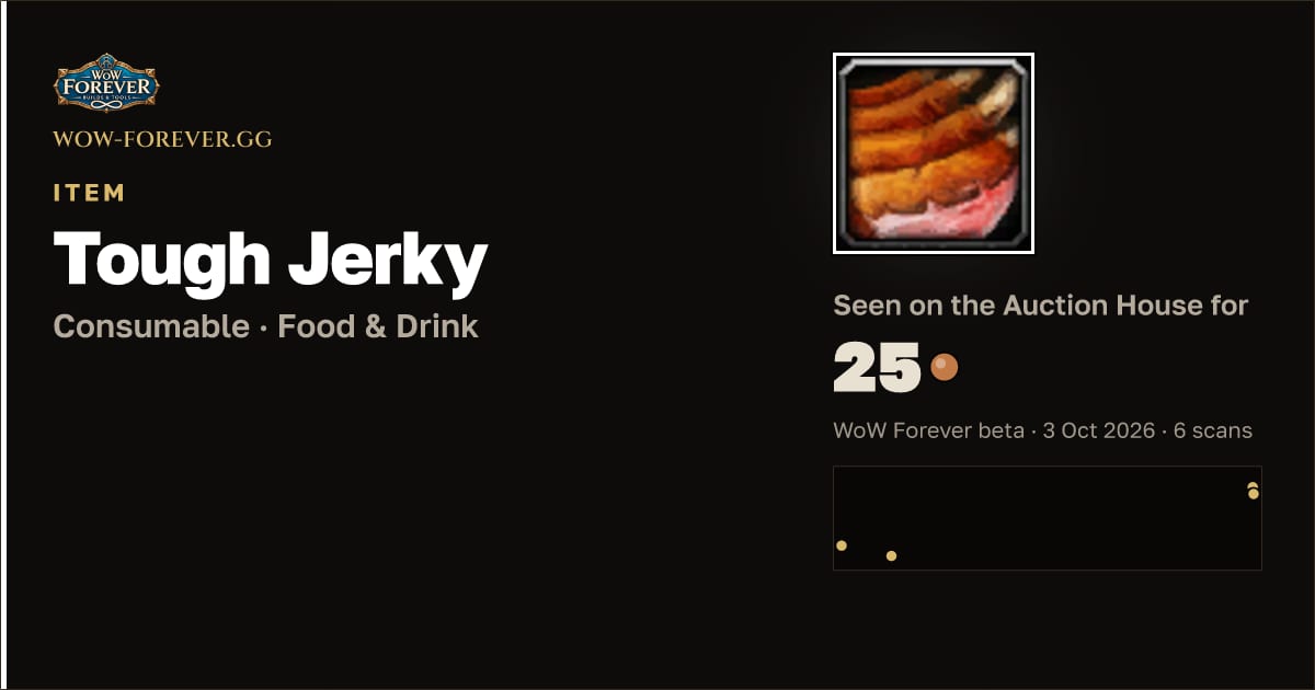 The preview card for Tough Jerky
