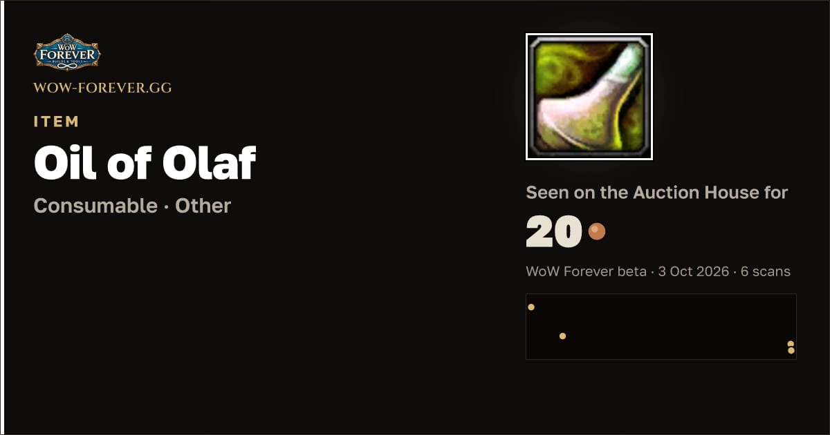 The preview card for Oil of Olaf