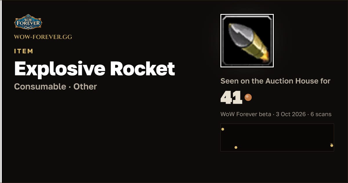 The preview card for Explosive Rocket