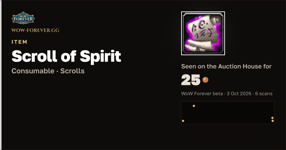 The preview card for Scroll of Spirit
