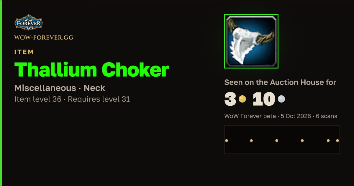 The preview card for Thallium Choker