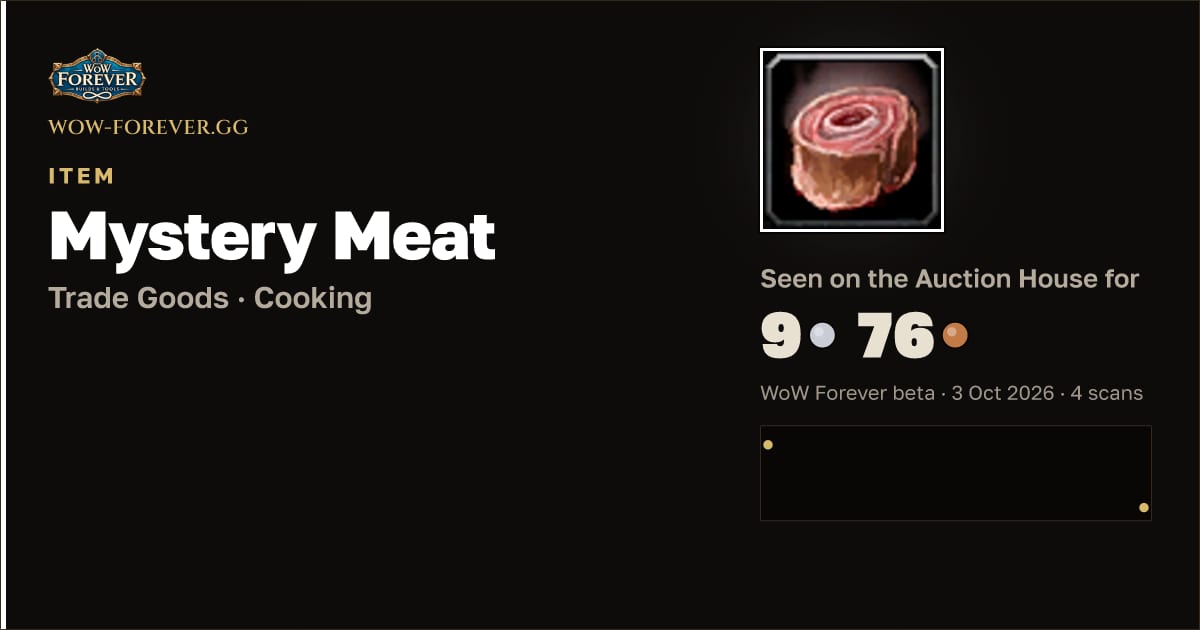 The preview card for Mystery Meat