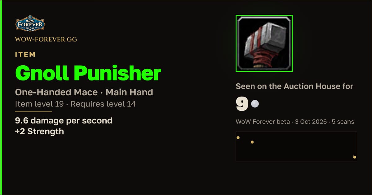 The preview card for Gnoll Punisher