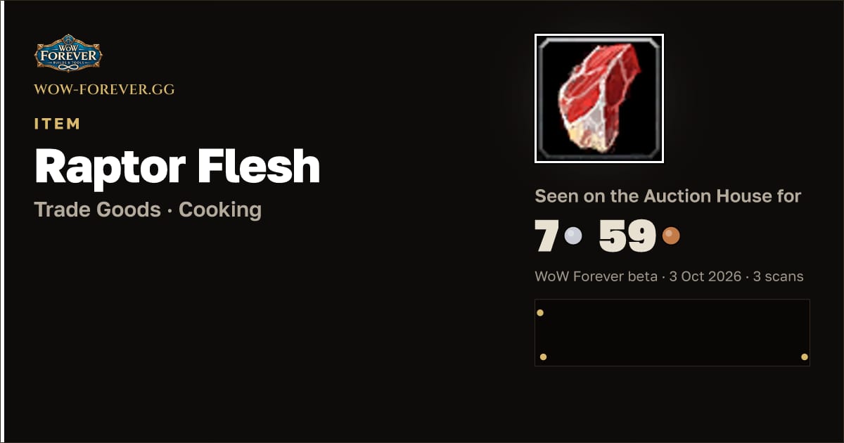 The preview card for Raptor Flesh