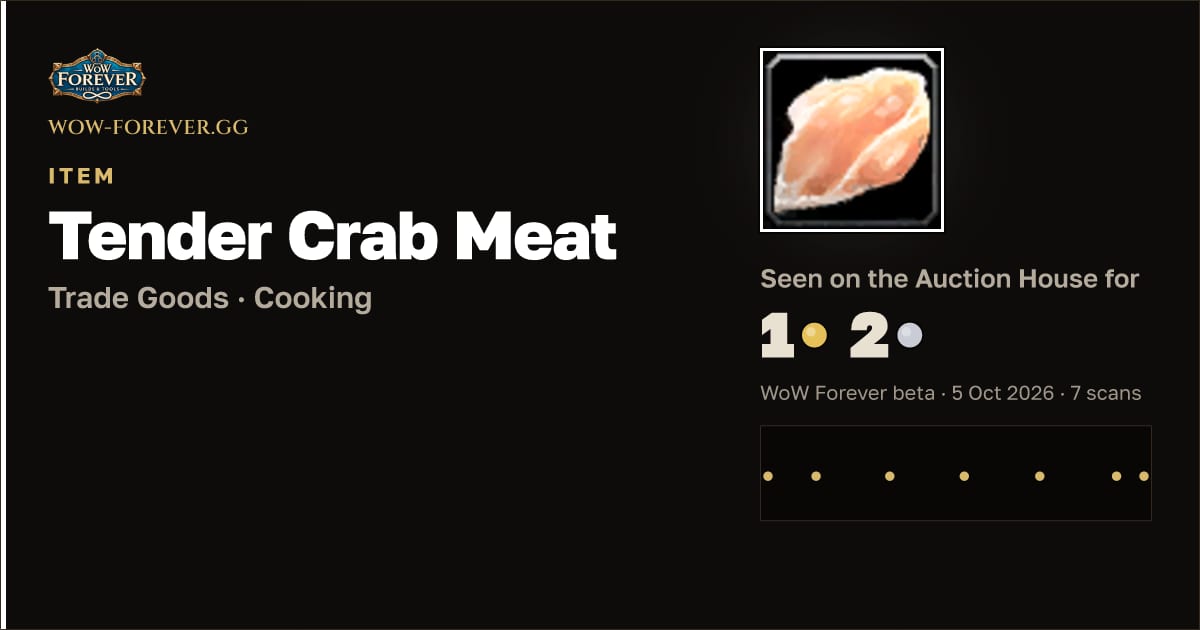 The preview card for Tender Crab Meat