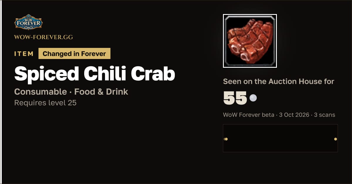 The preview card for Spiced Chili Crab