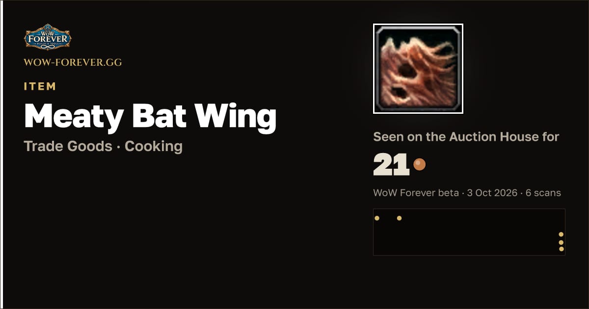 The preview card for Meaty Bat Wing