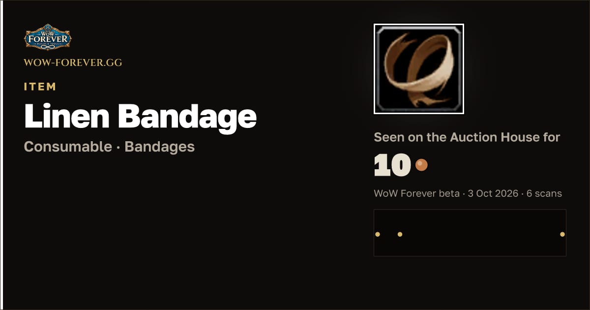 The preview card for Linen Bandage