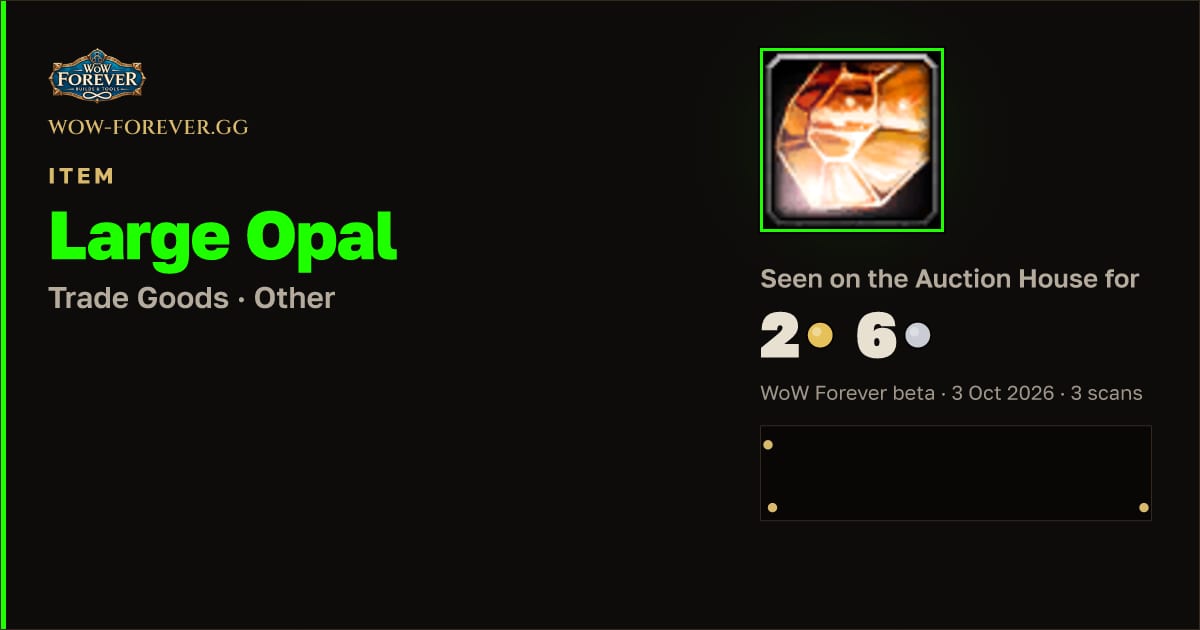 The preview card for Large Opal