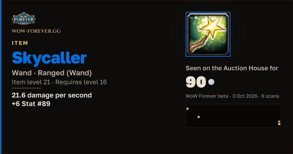 The preview card for Skycaller