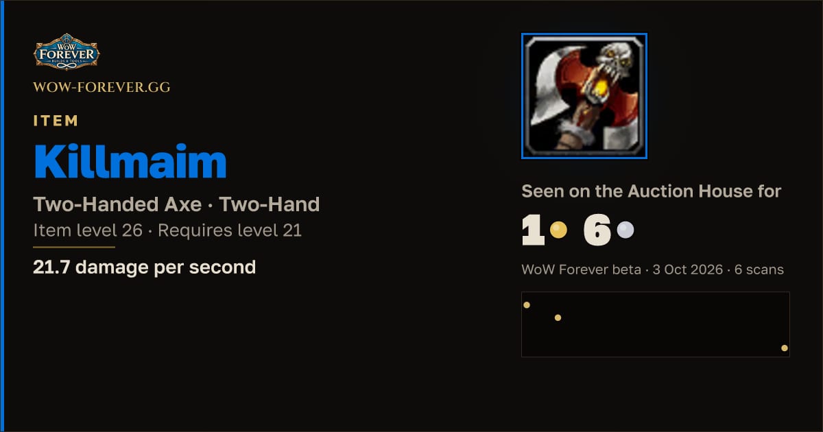 The preview card for Killmaim
