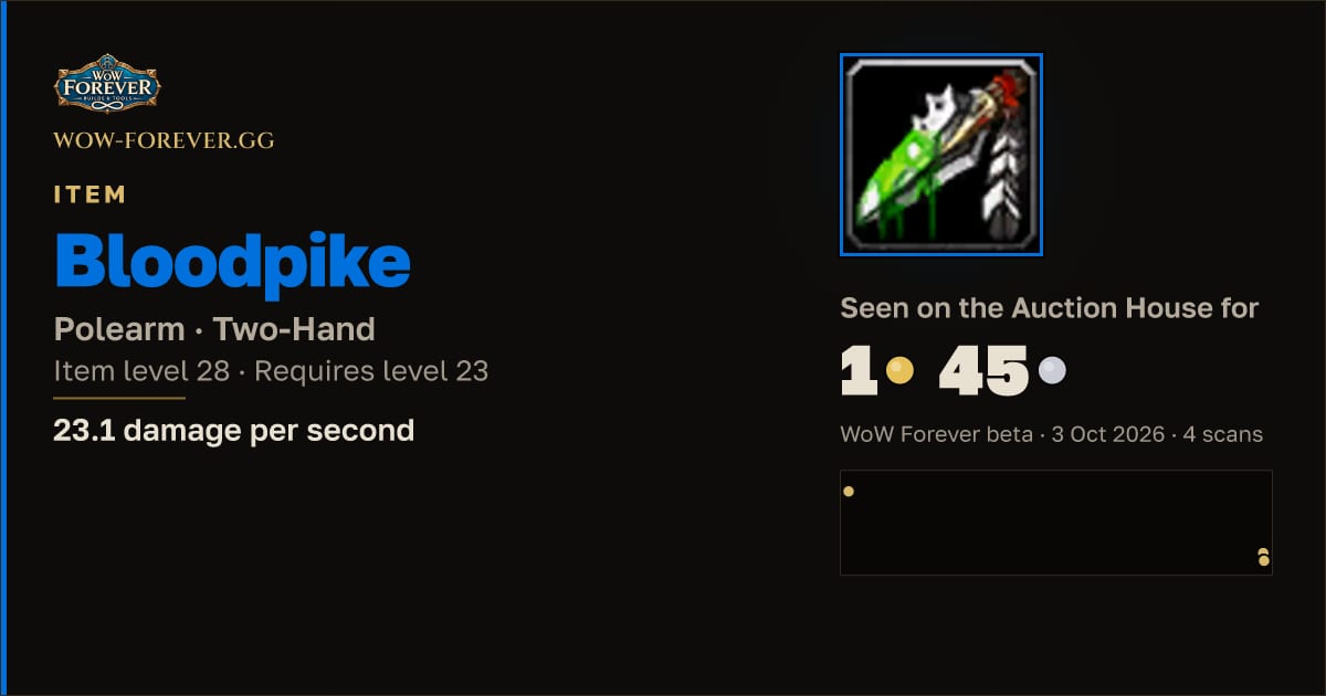 The preview card for Bloodpike