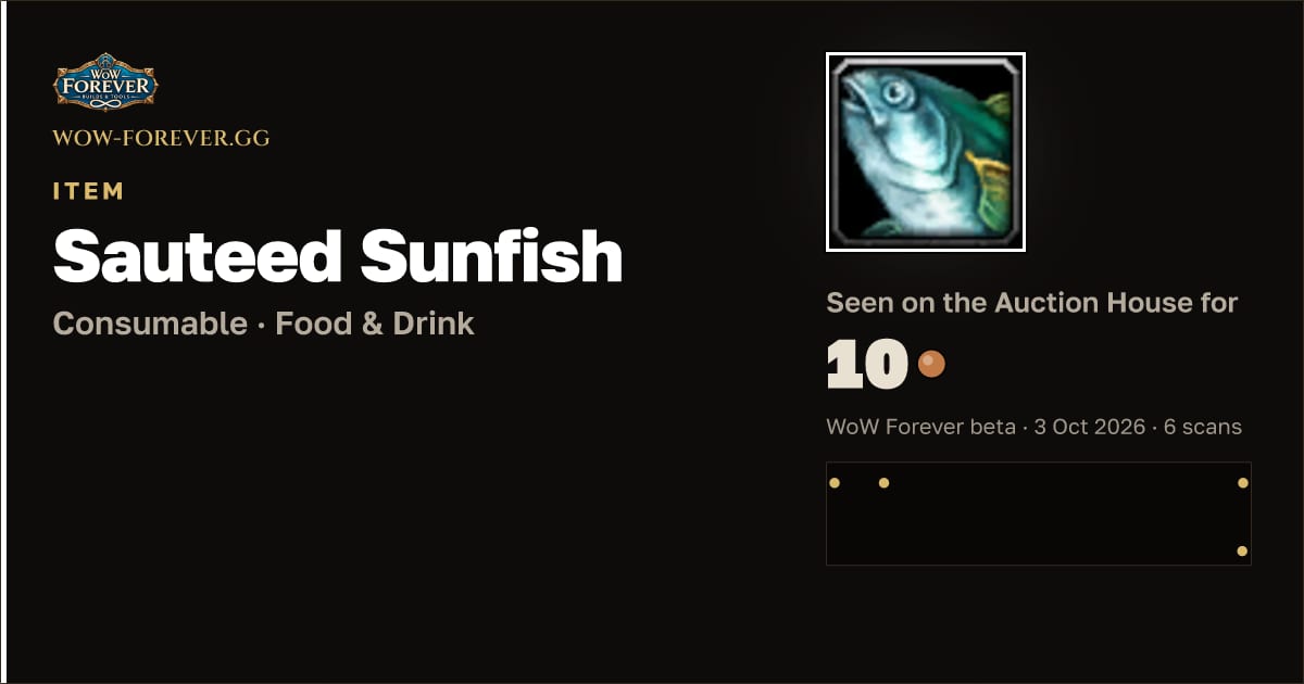 The preview card for Sauteed Sunfish
