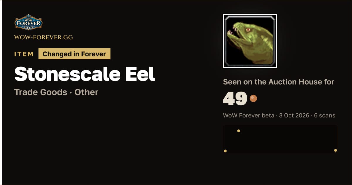 The preview card for Stonescale Eel