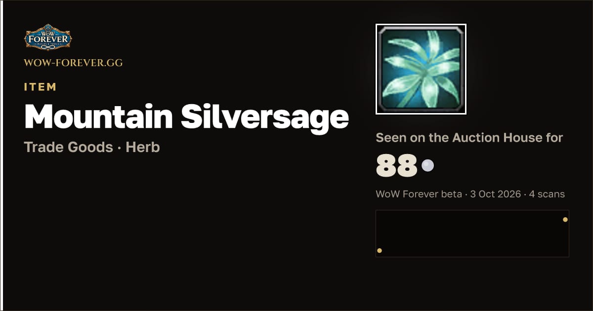 The preview card for Mountain Silversage