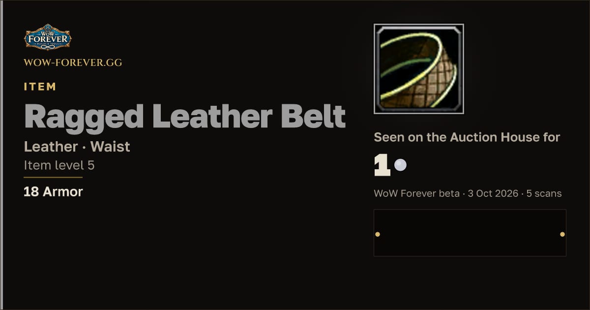 The preview card for Ragged Leather Belt