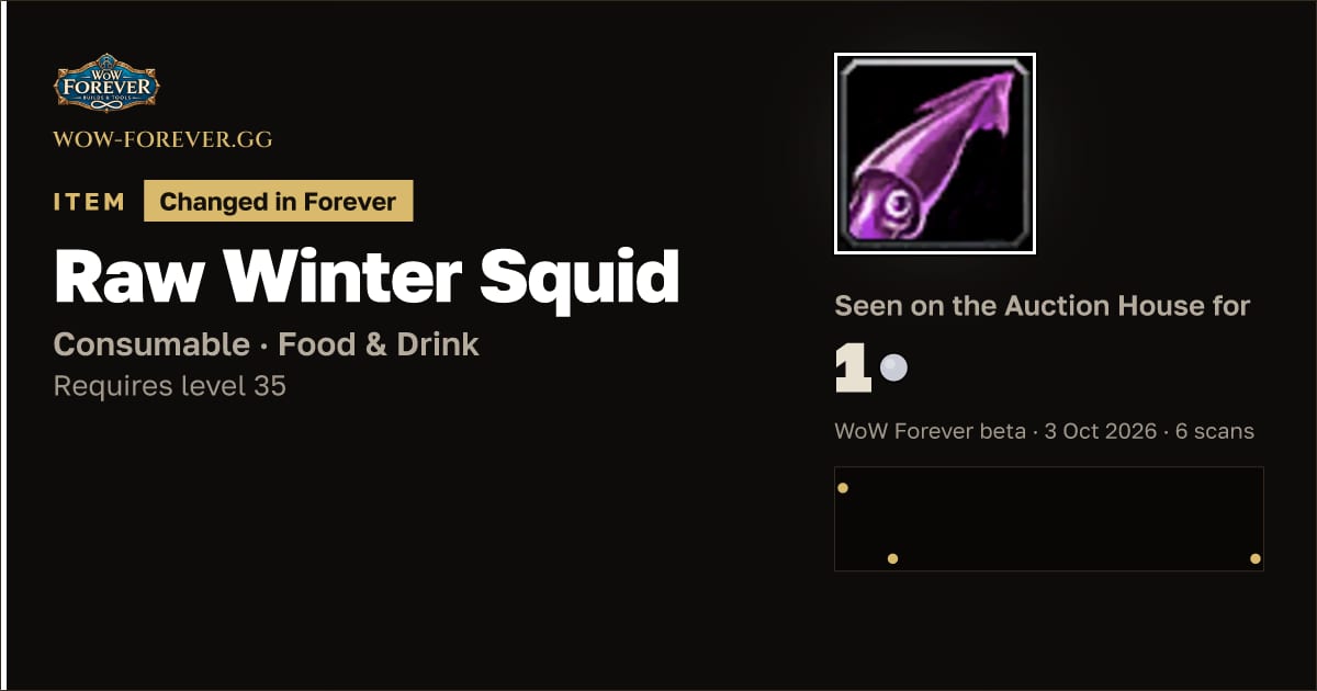 The preview card for Raw Winter Squid