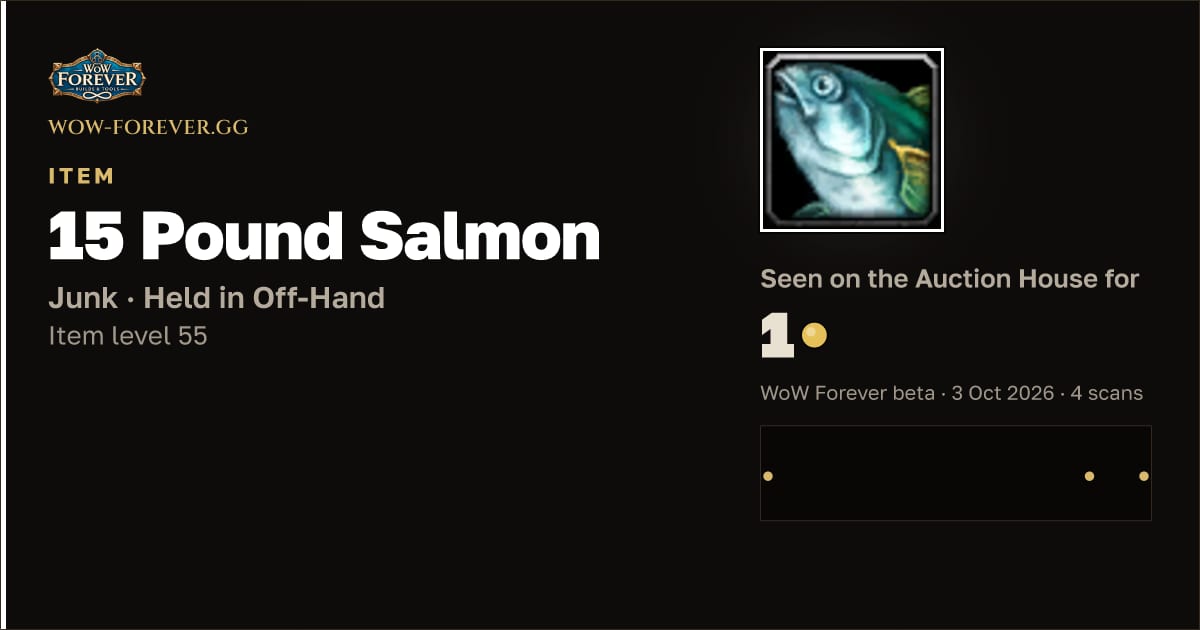 The preview card for 15 Pound Salmon