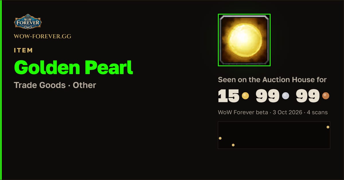 The preview card for Golden Pearl