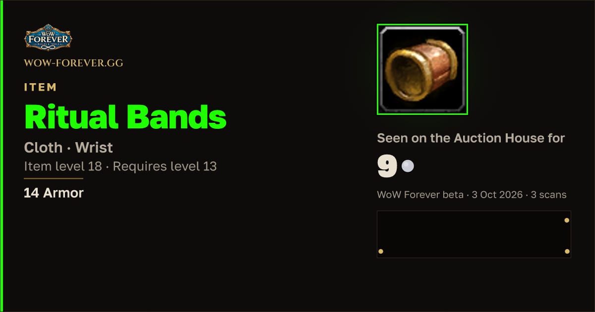 The preview card for Ritual Bands