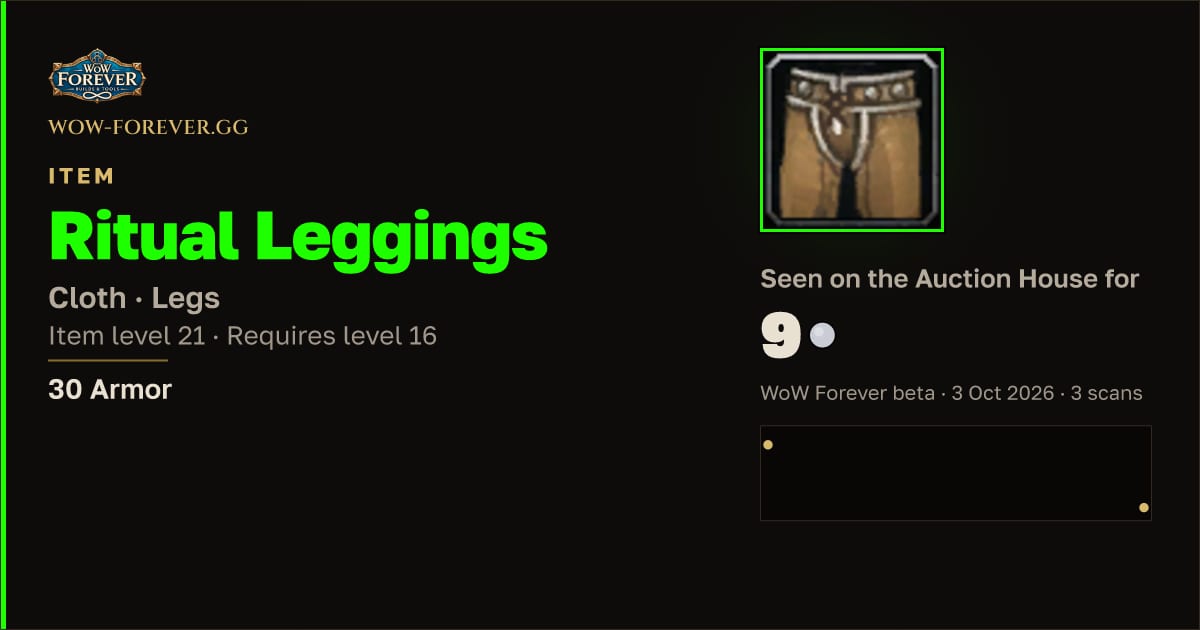 The preview card for Ritual Leggings