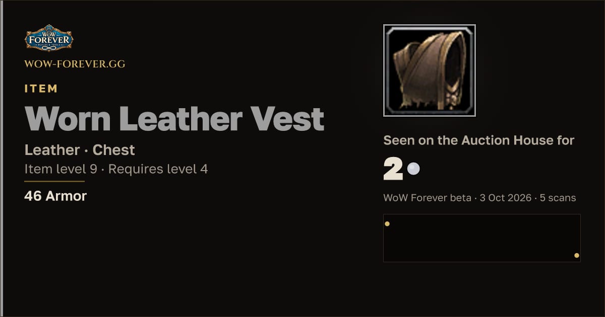 The preview card for Worn Leather Vest