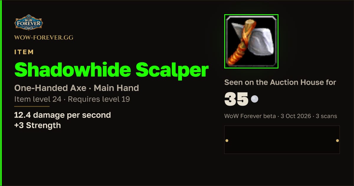 The preview card for Shadowhide Scalper