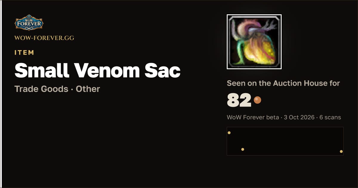 The preview card for Small Venom Sac
