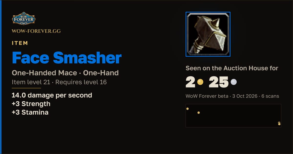The preview card for Face Smasher