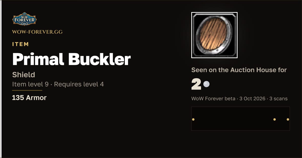 The preview card for Primal Buckler