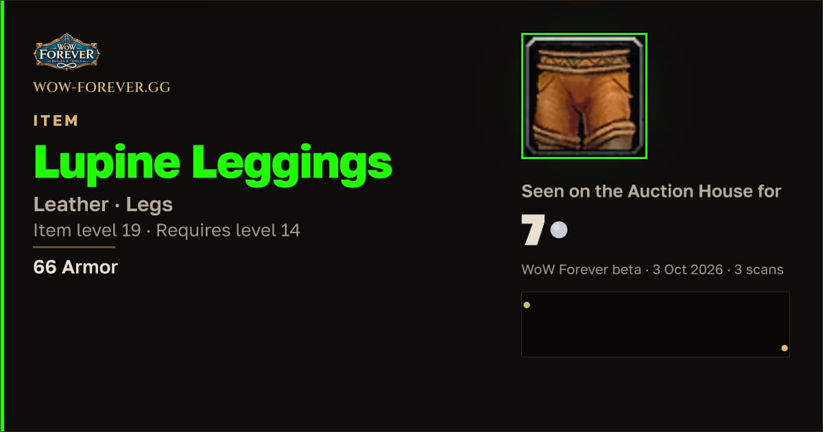 The preview card for Lupine Leggings