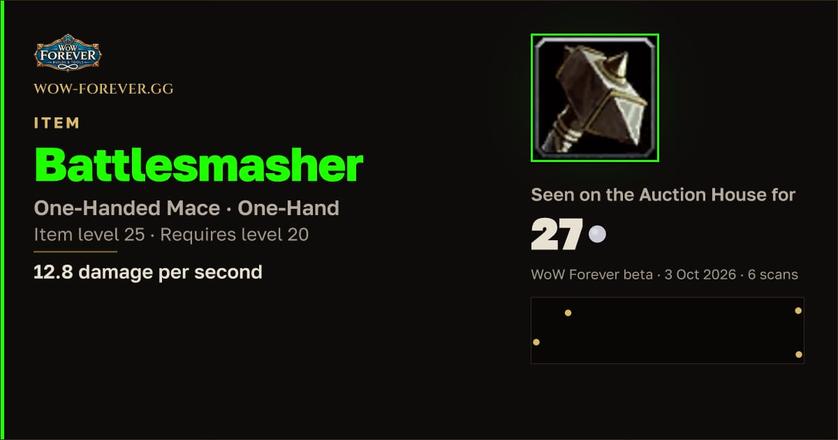 The preview card for Battlesmasher