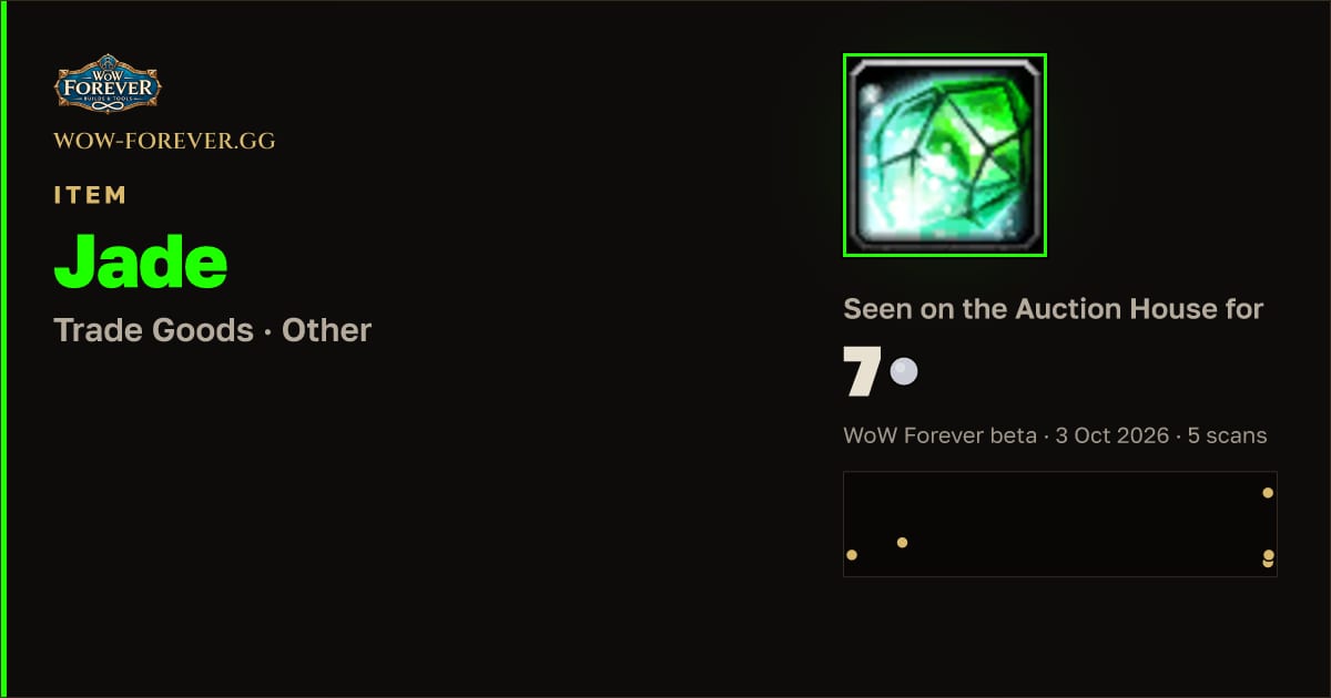 The preview card for Jade
