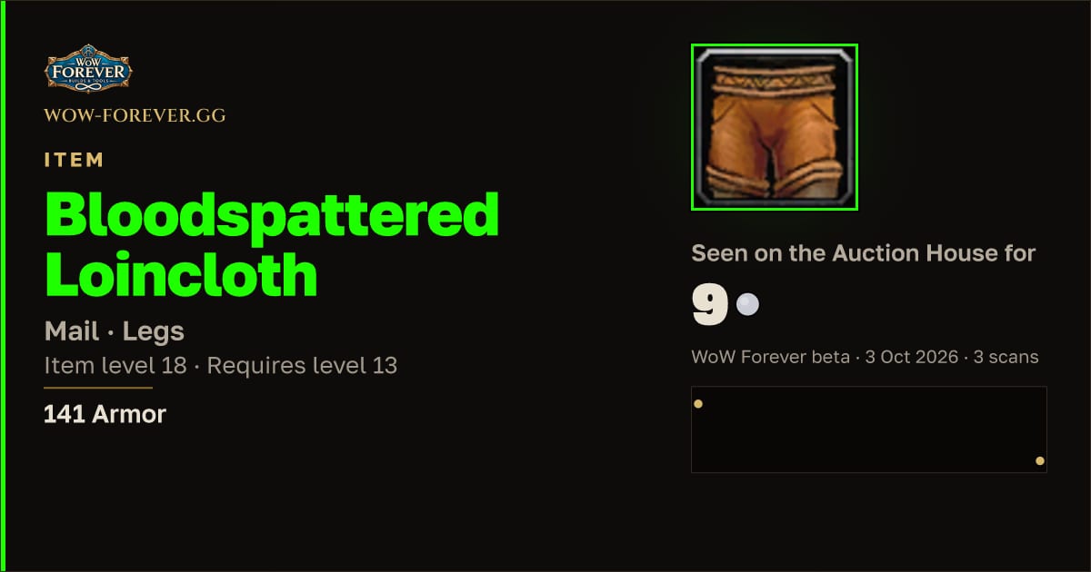 The preview card for Bloodspattered Loincloth