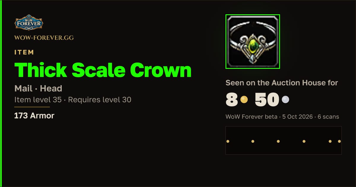 The preview card for Thick Scale Crown